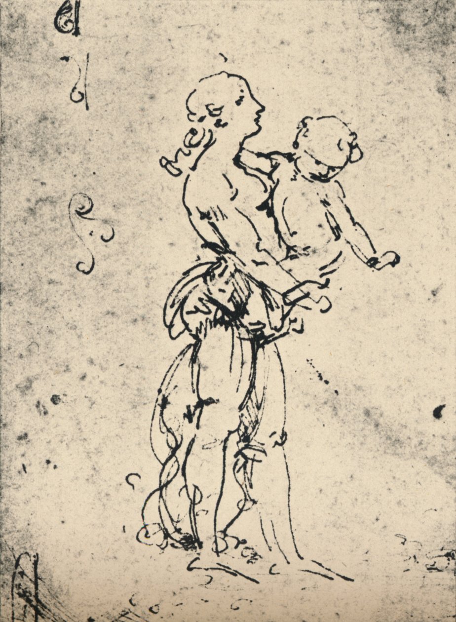 A Woman Carrying a Child by Leonardo da Vinci