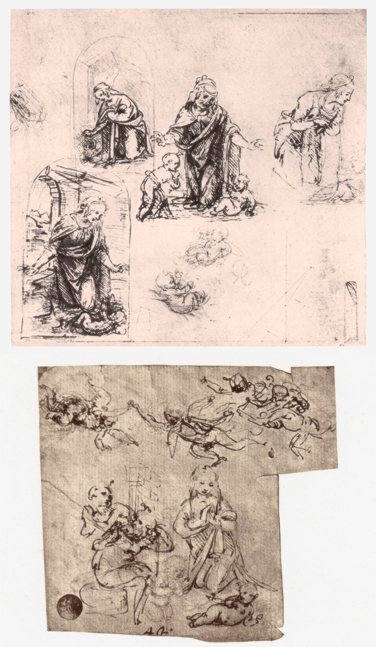 Adoration of the Child, c1483 by Leonardo da Vinci