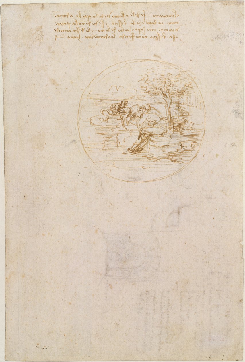 Allegory on the Fidelity of the Lizard; Design for a Stage Setting by Leonardo da Vinci