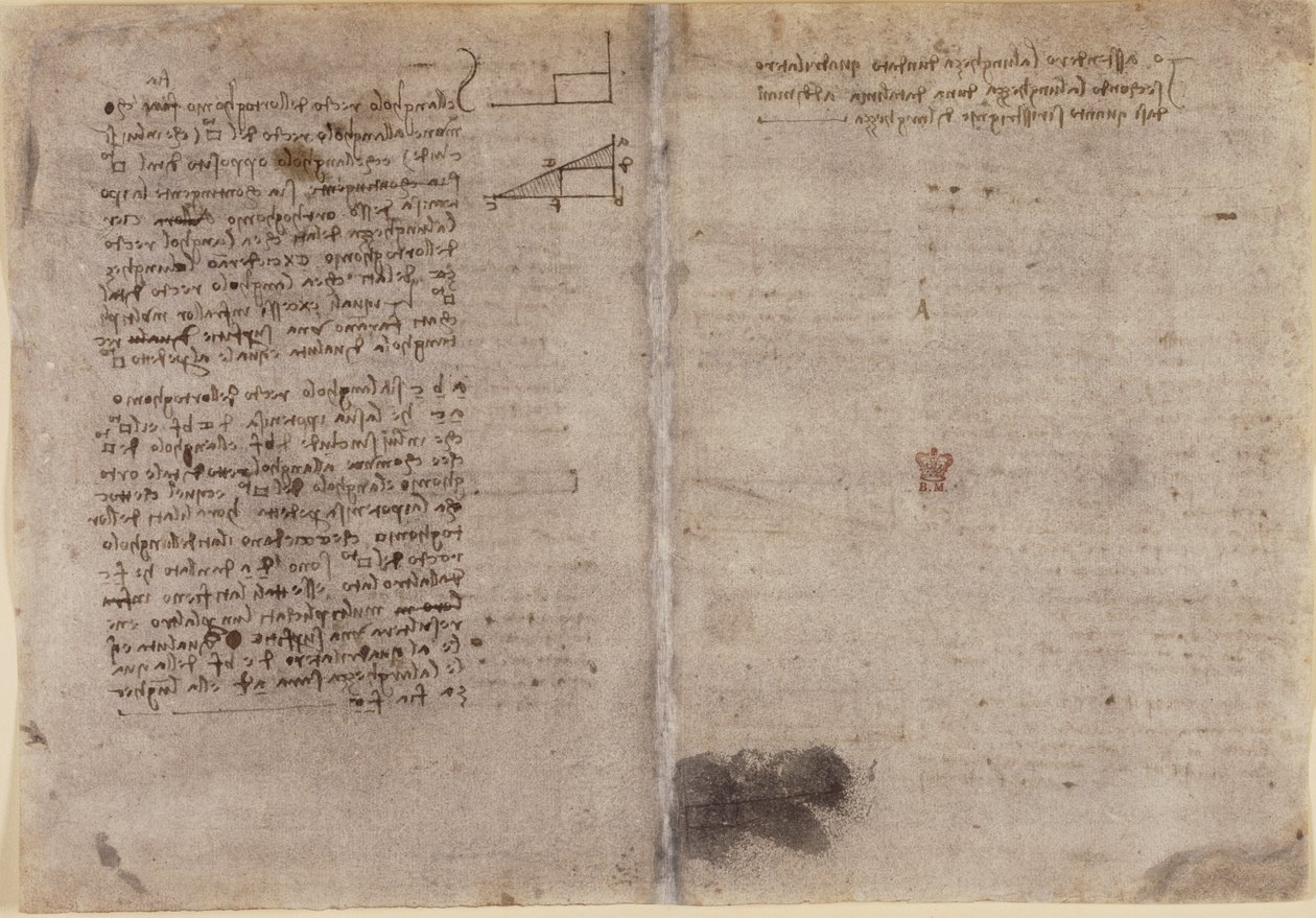 Notes on Geometry (c.1518) from Codex Arundel by Leonardo da Vinci