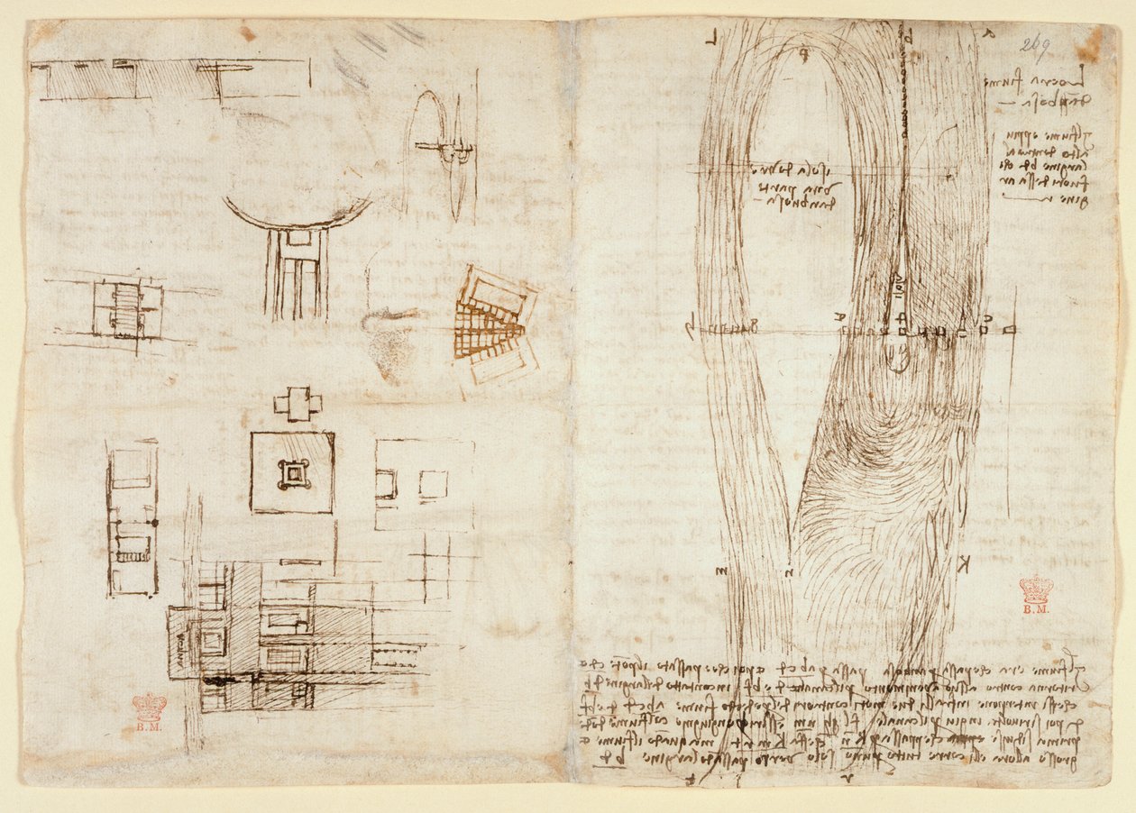 Drawings on the Mechanical Powers and Forces, Percussion, Gravity, Motion, Optics and Astronomy, with Various Arithmetical and Geometrical Propositions by Leonardo da Vinci