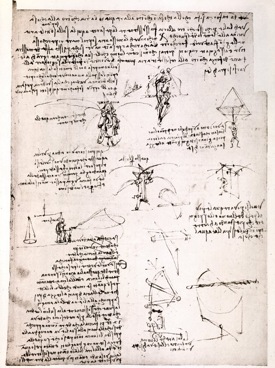 Extract from a Da Vinci Manuscript: Parachute by Leonardo da Vinci