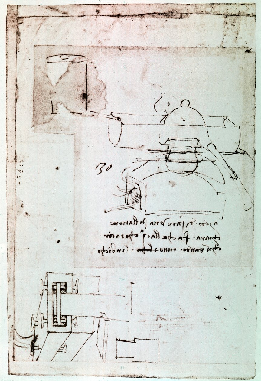 Extract from a Da Vinci Manuscript describing the principle and the ...