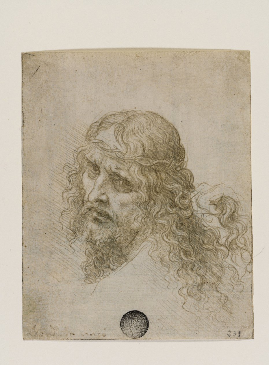 Head of Christ Crowned with Thorns by Leonardo da Vinci