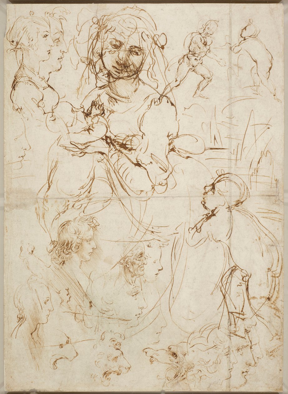 Heads and Figures, c1478 by Leonardo da Vinci