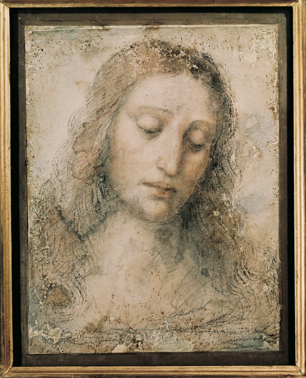 Head of the Redeemer Christ by Leonardo da Vinci
