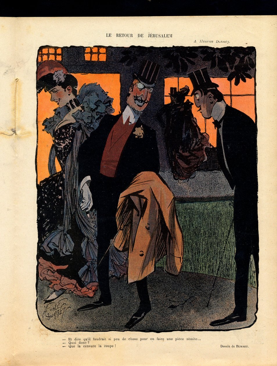 Illustration for the Magazine "Le Rire" by Leonce Burret