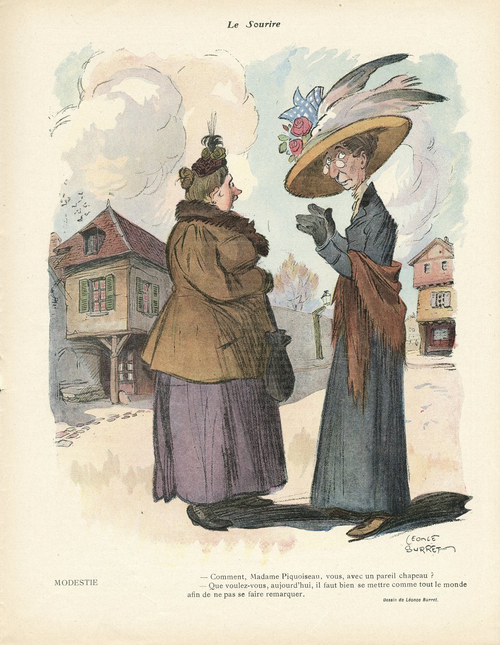 Illustration of Leonce Burret in Le Smile, no. 19, 08/05/13 - Fashion, Hat by Leonce Burret