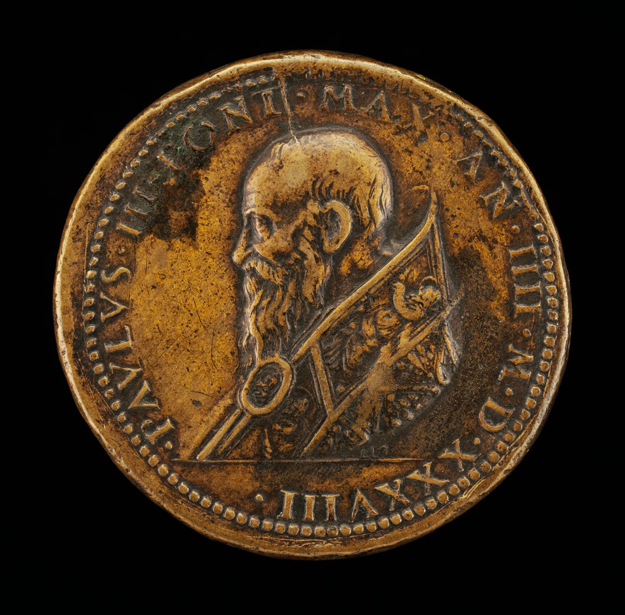 Paul III (Alessandro Farnese, 1468-1549), Pope 1534 (obverse) by Leone Leoni