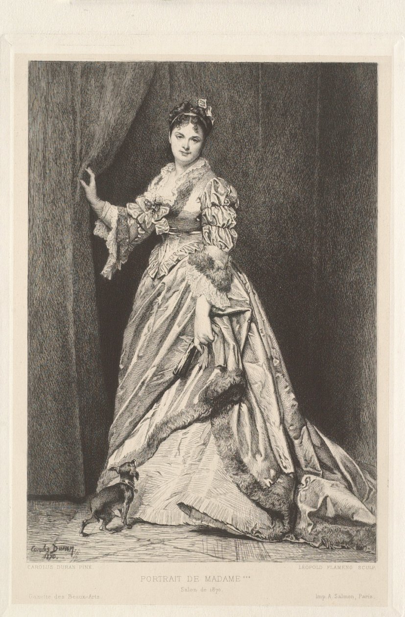 Portrait of Madame *** by Leopold Flameng