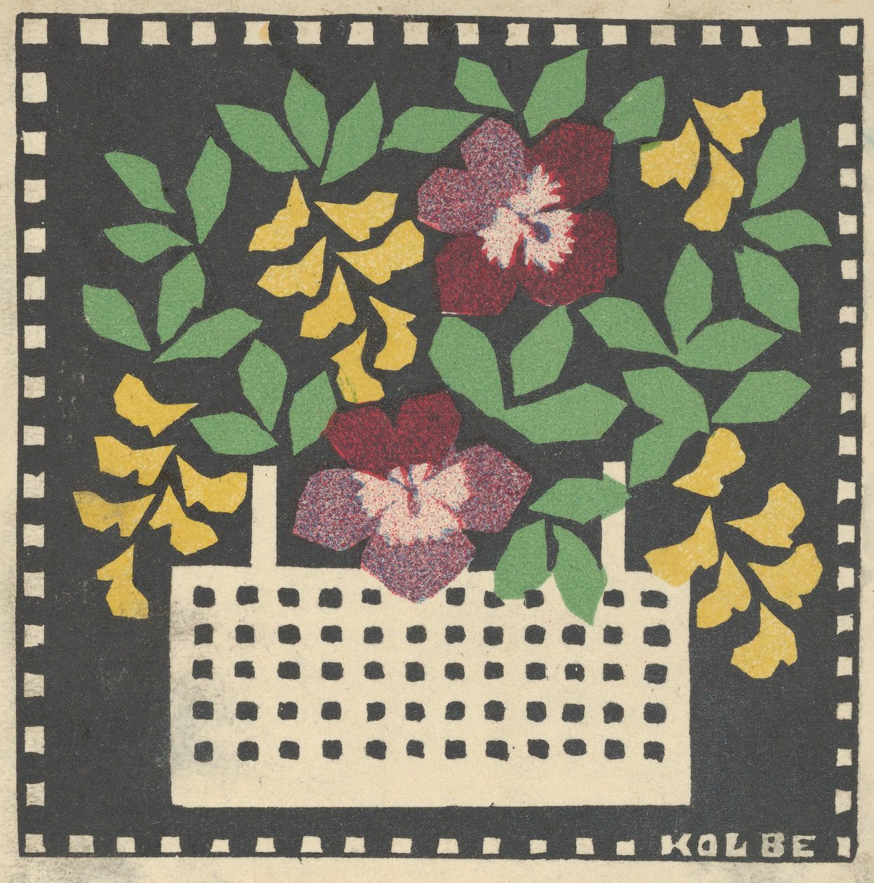 Basket of Flowers by Leopoldine Kolbe