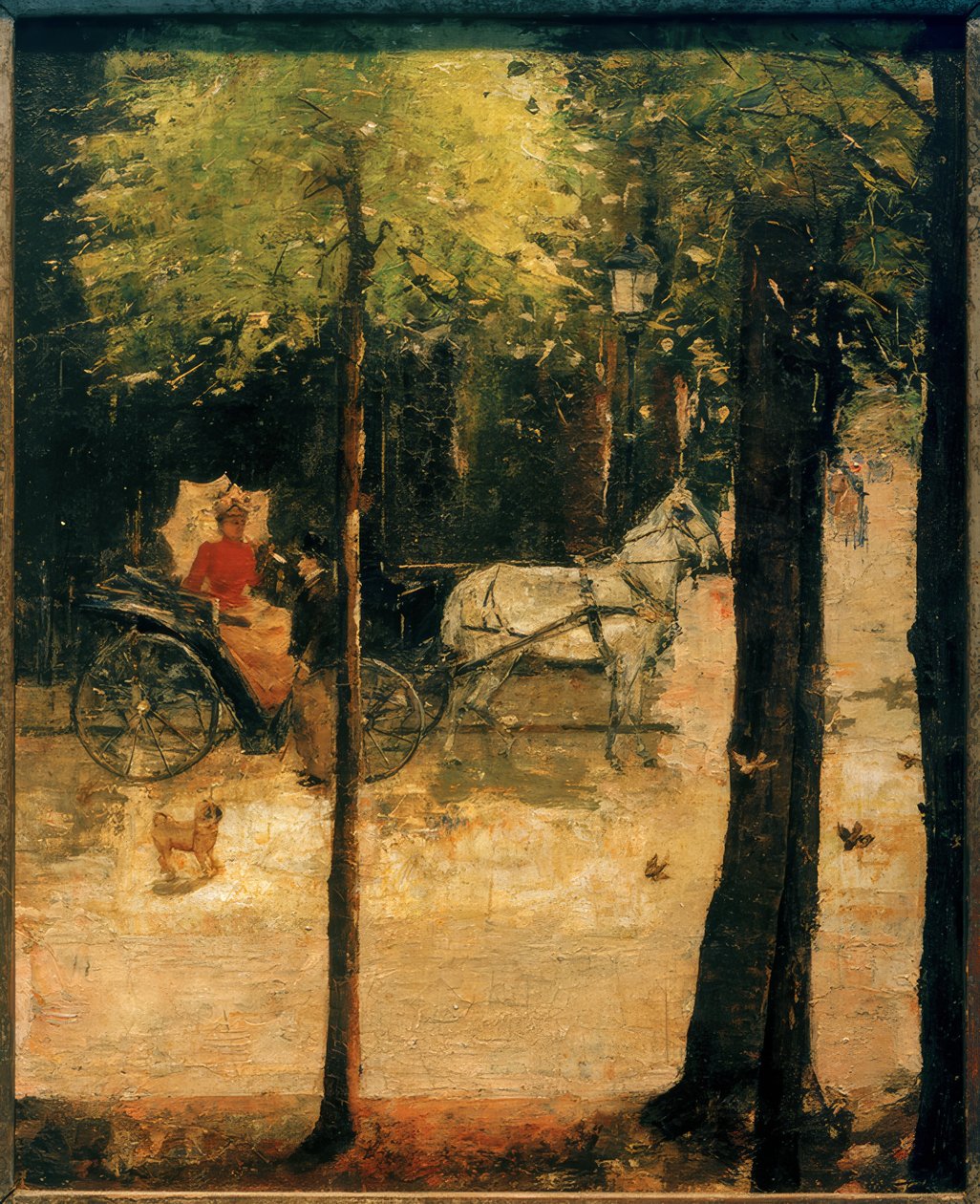 Spring in the Tiergarten (Lady in the Carriage) by Lesser Ury