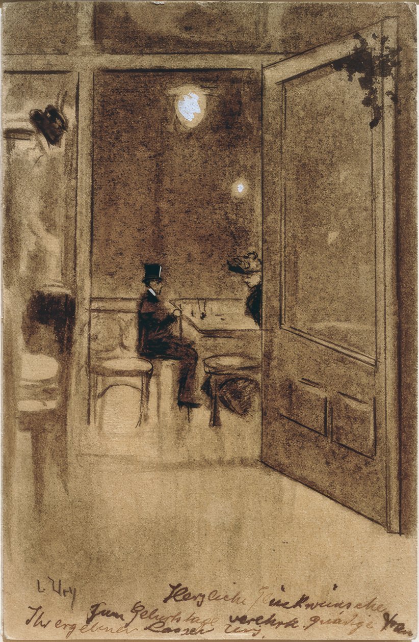 Hall of Café Bauer by Lesser Ury: Premium art reproduction
