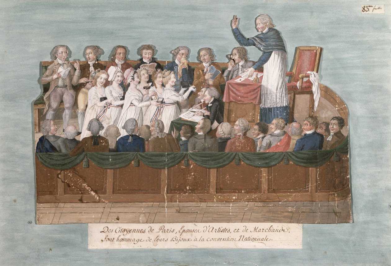Parisians Offering Their Jewellery to the Convention by Lesueur Brothers