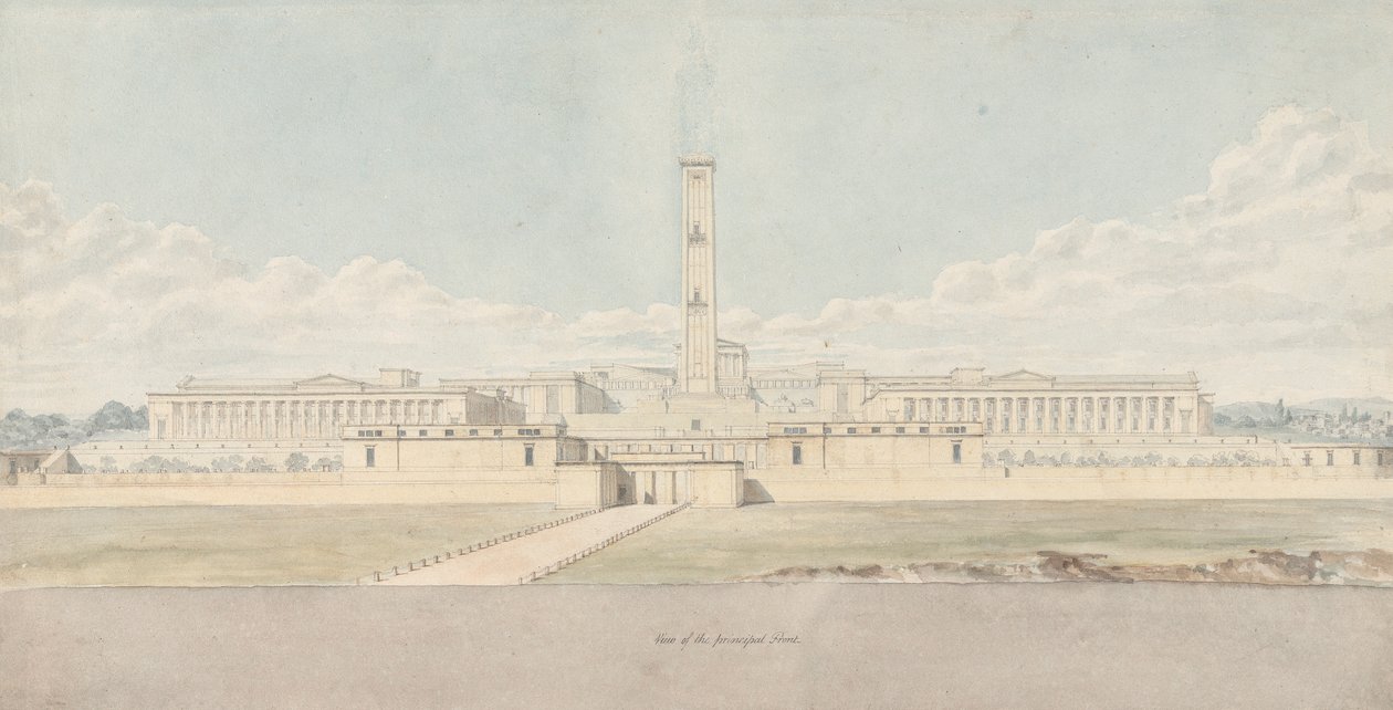 Perspective View of a Fanciful Acropolis Complex by Lewis Vulliamy