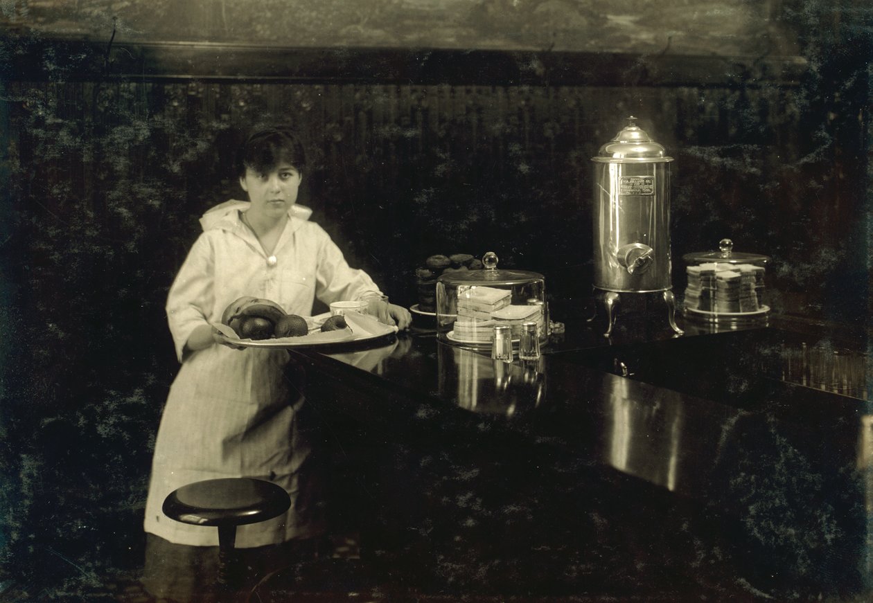 Young Waitress, Delia Kane by Lewis Wickes Hine