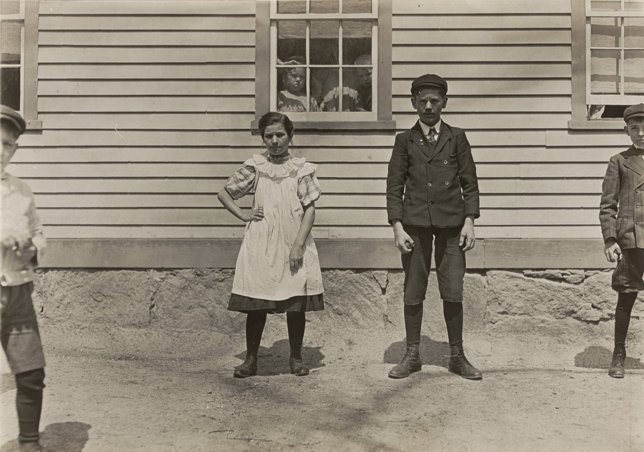 Edward St. Germain and His Sister Delia, Mill Workers, Phoenix, Rhode Island, April 1909 by Lewis Wickes Hine