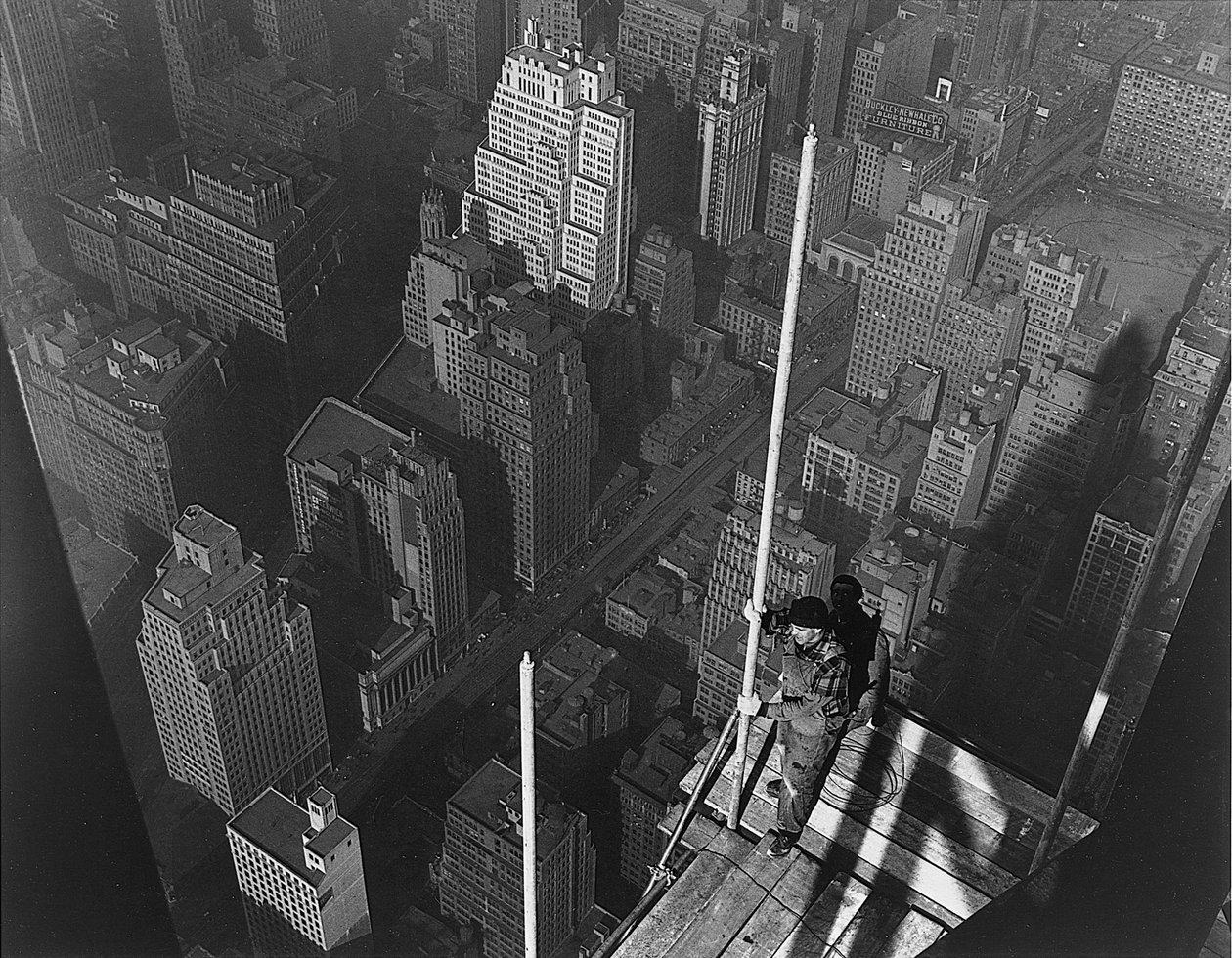Raising the Mast, The Empire State Building, 1939 by Lewis Wickes Hine