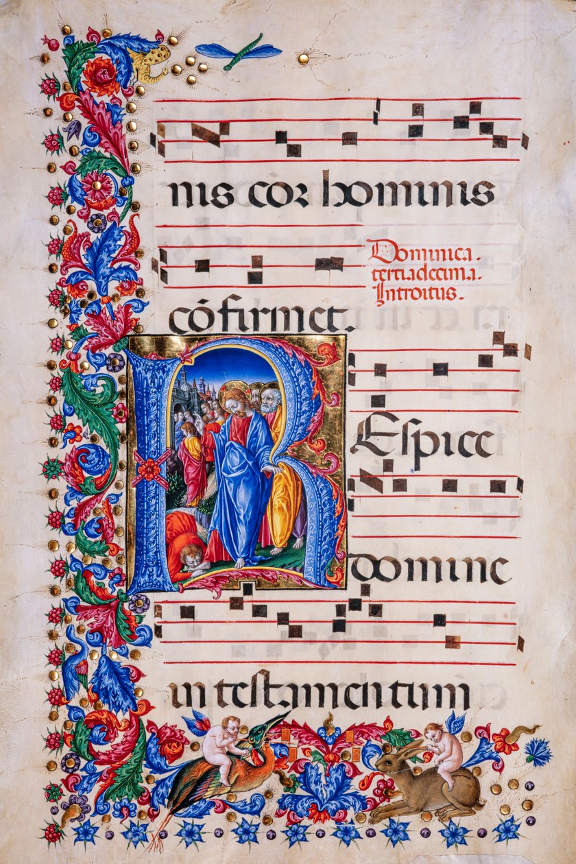 Piccolomini Library: choir book, cod. 24.9, ff. 67v with the 