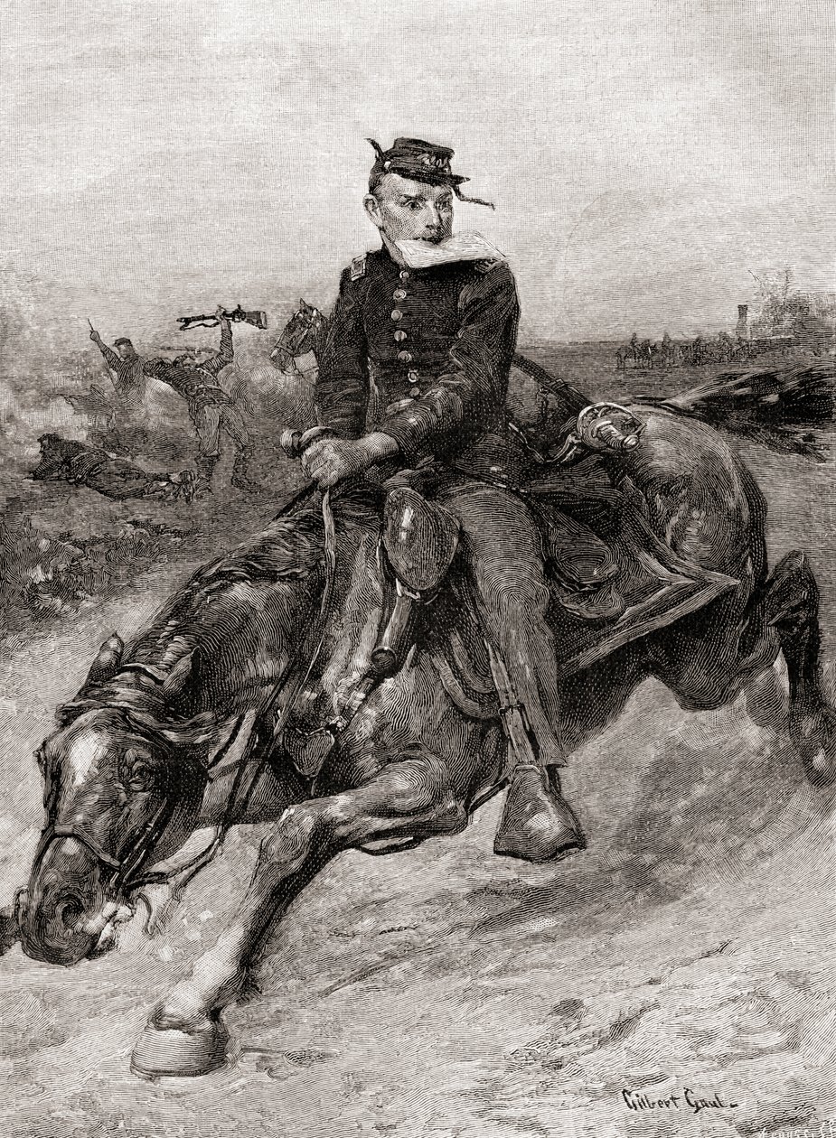 A dispatch rider during the American Civil War, from The Century ...