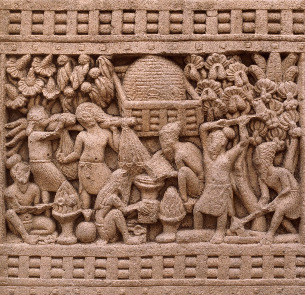 (Detail) East Side of the Stupa I in Sanchi by Unbekannt Unbekannt