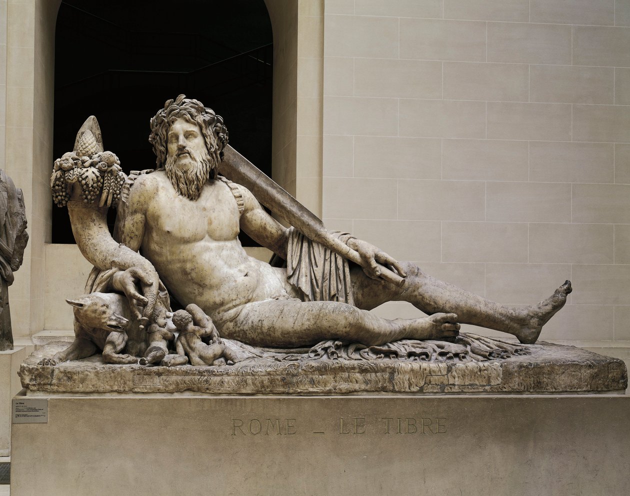 Marble statue representing Tiber River, Temple of Isis and Serapis, From Rome by Unbekannt Unbekannt