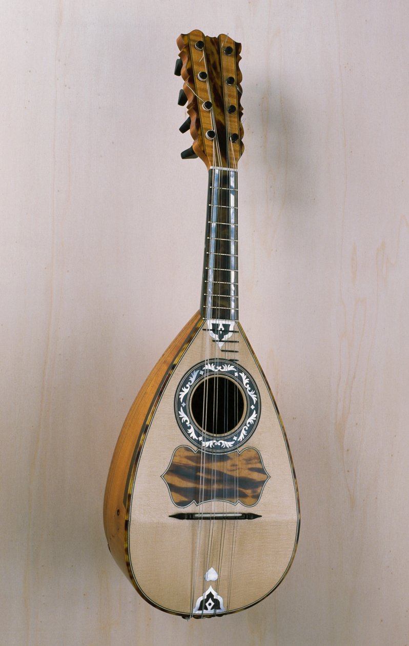 Neapolitan Mandolin, Musical Instrument Built in the Workshop of Pasquale Scala, Praiano, Campania, 20th Century by Unbekannt Unbekannt