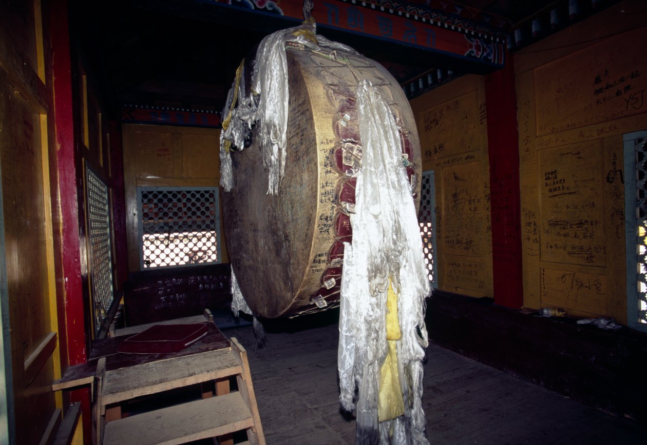 Prayer Wheel in Ganden Sumtseling Monastery, Shangri-La, Yunnan, China by Unbekannt Unbekannt
