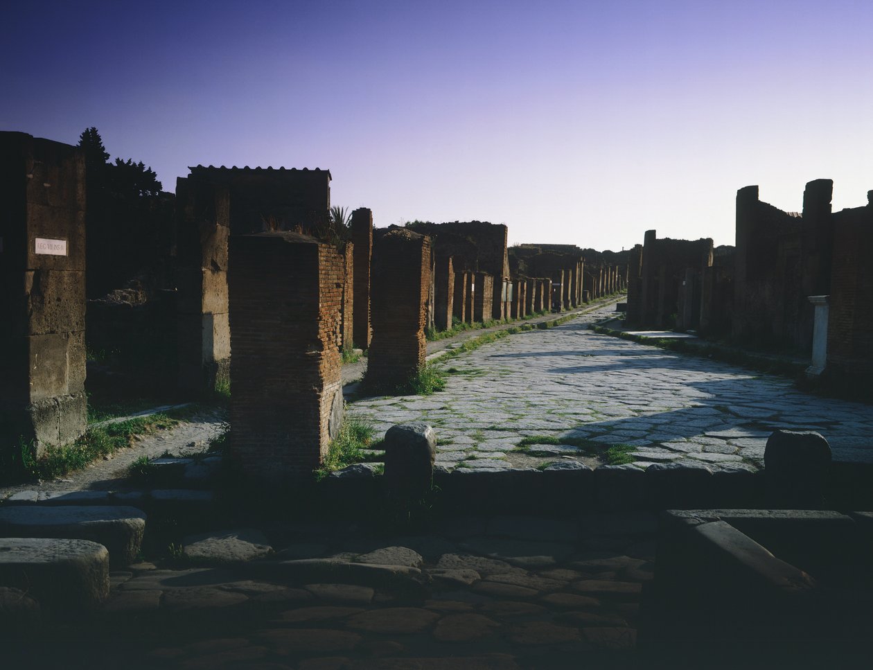 Via dell'Abbondanza at Dusk, Pompeii by Unbekannt Unbekannt