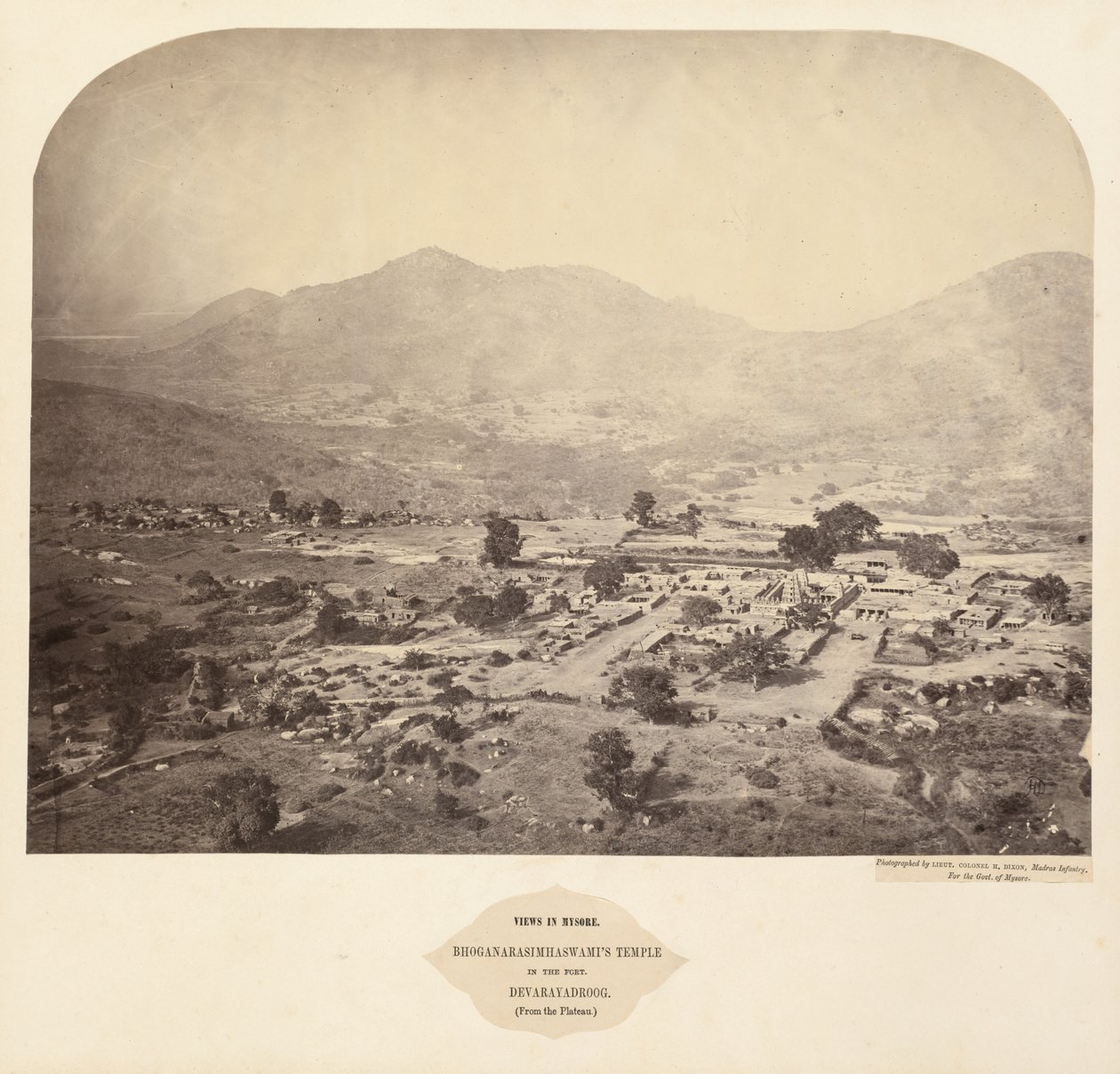 Views in Mysore: Bhoganarasimhaswamis temple, in the fort, Devarayadroog by Lieutenant Colonel Henry Dixon