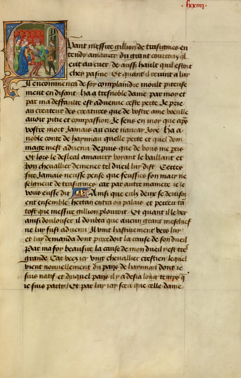 Initial Q: Gillion Reacting to the News of Death of His Wife and Progeny by Lieven van Lathem