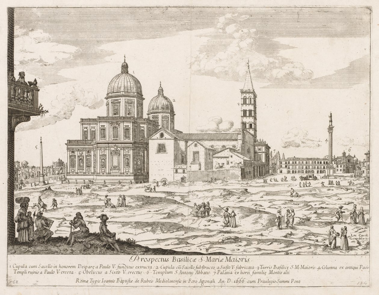 Santa Maria Maggiore from Prospectus Locurum Urbis Romae Insignium by Lievin Cruyl