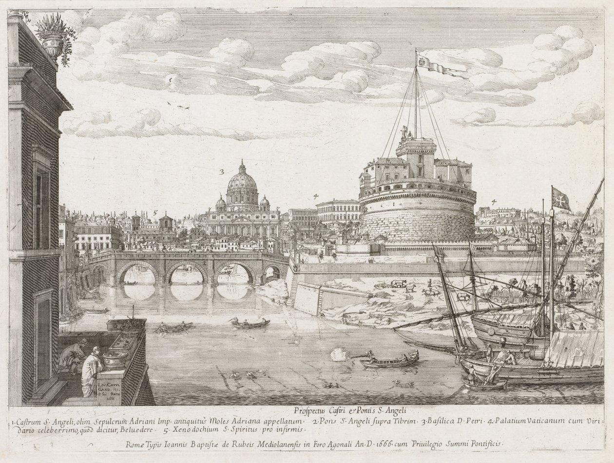 St. Angelo from Prospectus Locurum Urbis Romae Insignium by Lievin Cruyl