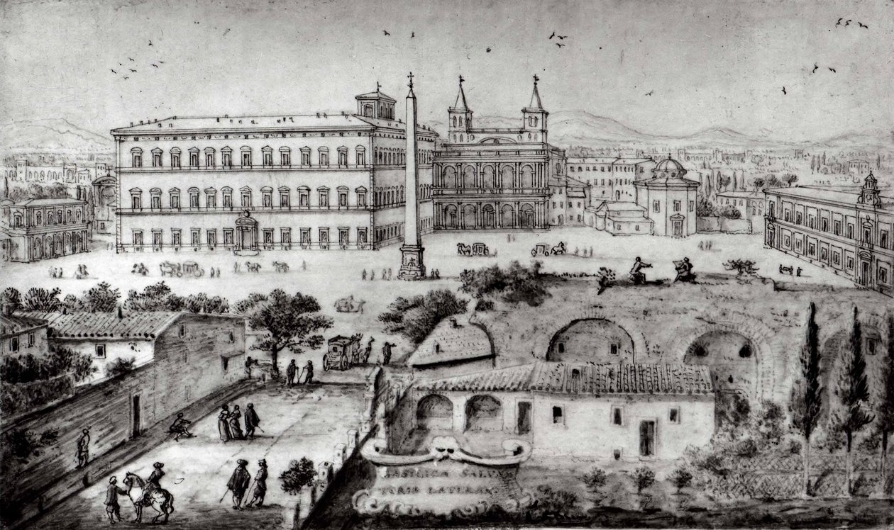 View of Lateran, Rome, 1672-73 by Lievin Cruyl