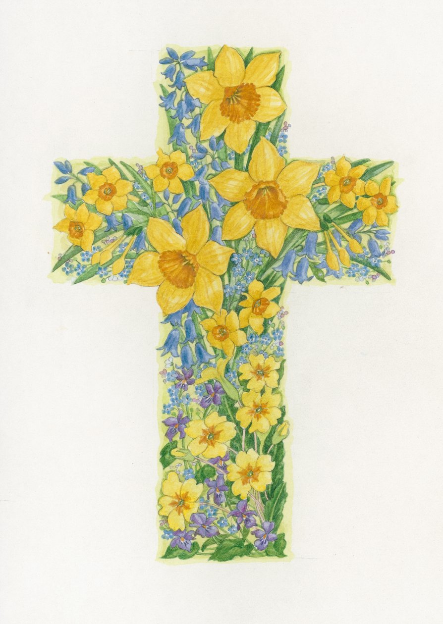 Floral Cross II, 2000 by Linda Benton