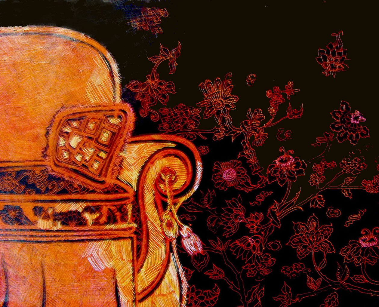 Rust Easy Chair, 2017 by linda arthurs