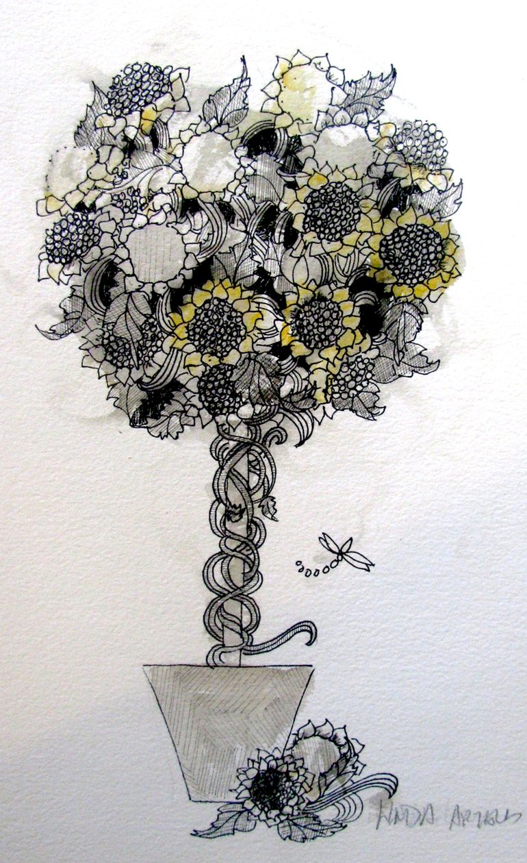 Sunflower Arrangement, 2015 by linda arthurs