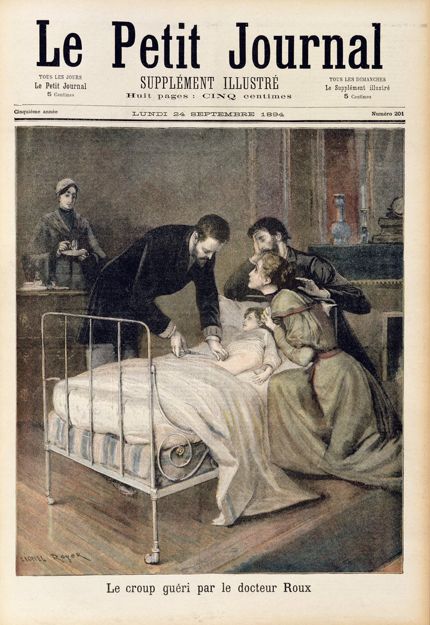 The Croup Cured by Doctor Roux, illustration from 'Le Petit Journal ...