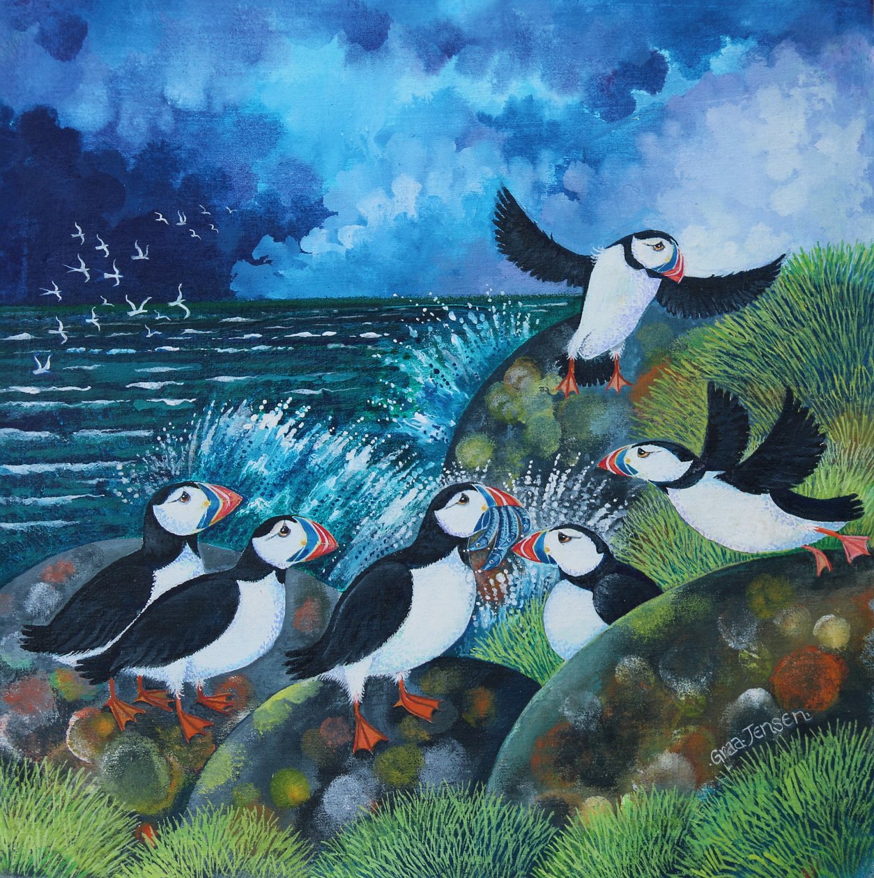 Parrots of the Sea, 2024 by Lisa Graa Jensen