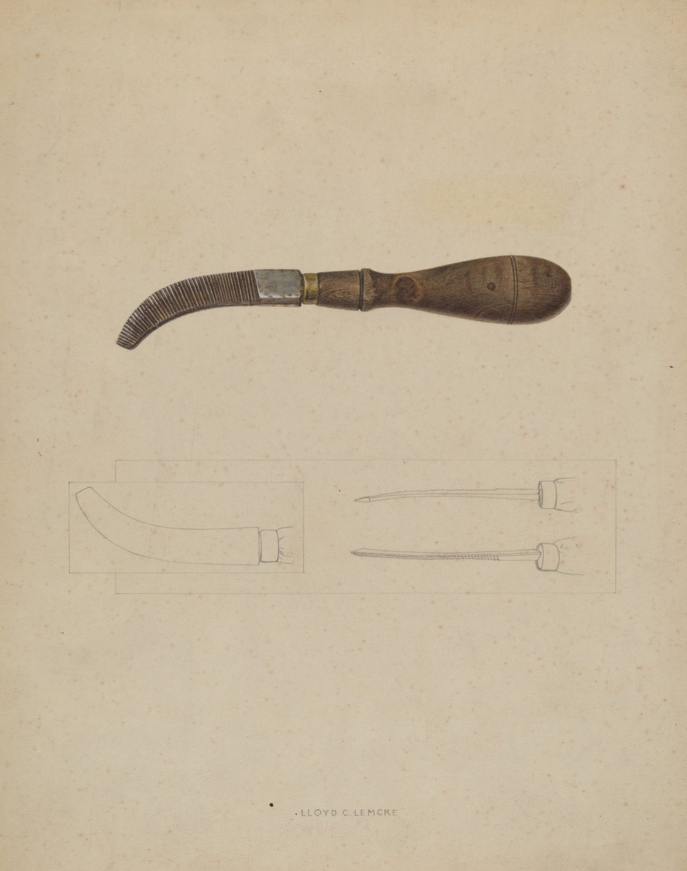 Wooden Peg File by Lloyd Charles Lemcke