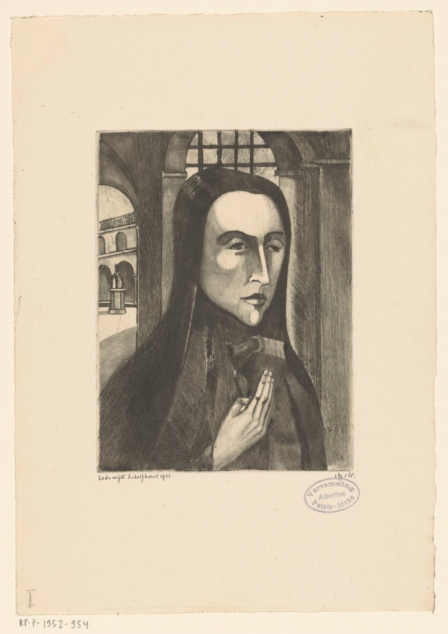 Corsican Woman (original title: Femme Corse) by Lodewijk Schelfhout (signed by artist)