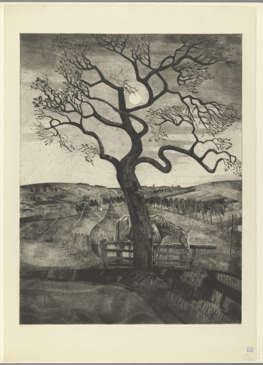 Horse in a Meadow near Etikhove by Lodewijk Schelfhout (signed by artist)