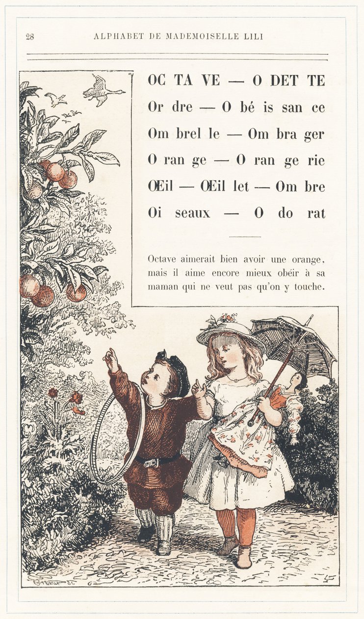 Alphabet of Mademoiselle Lili, by L. Froelich and by a Dad. Bibliotheque & Magasin d
