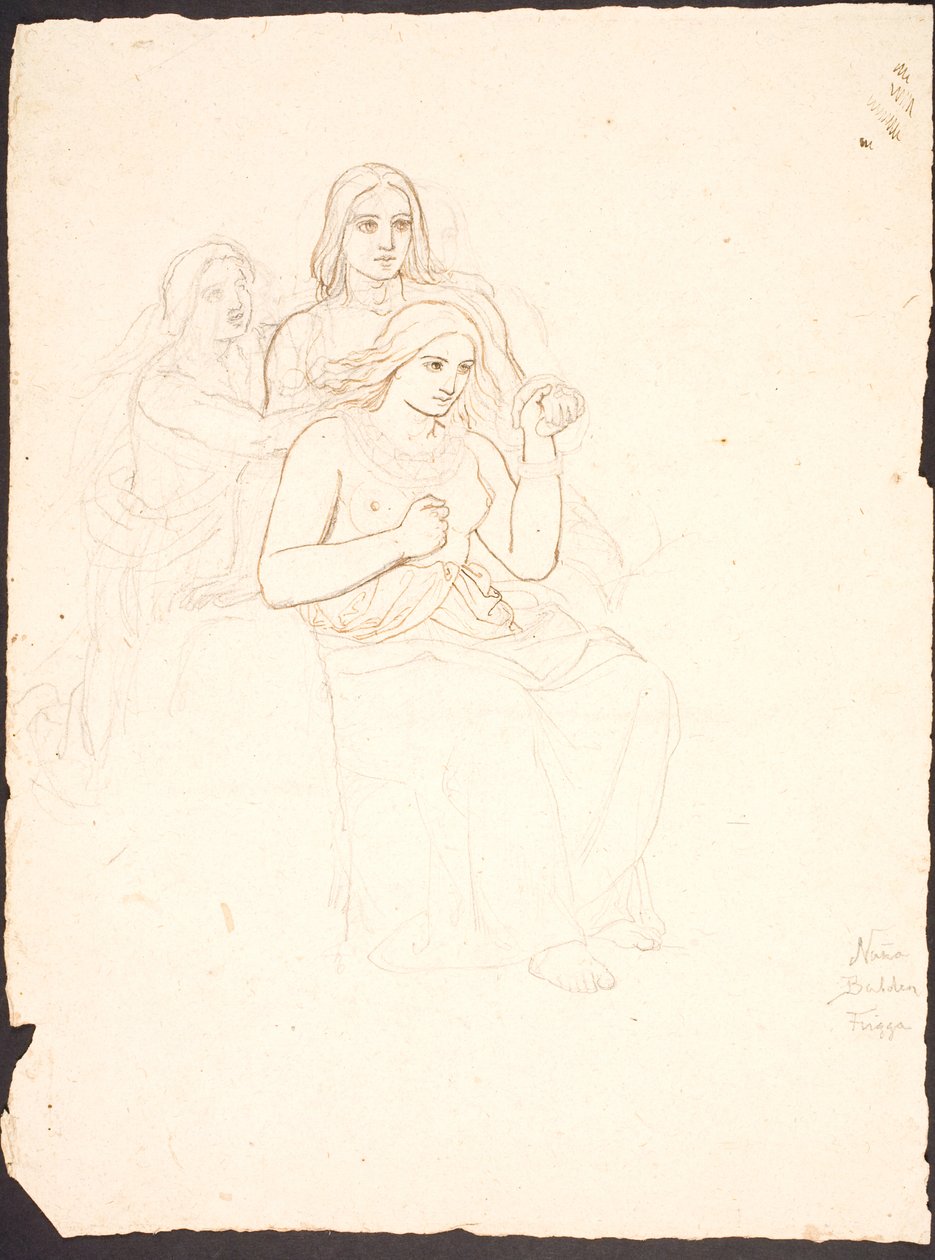 Nana, Balder, and Frigga by Lorenz Frølich