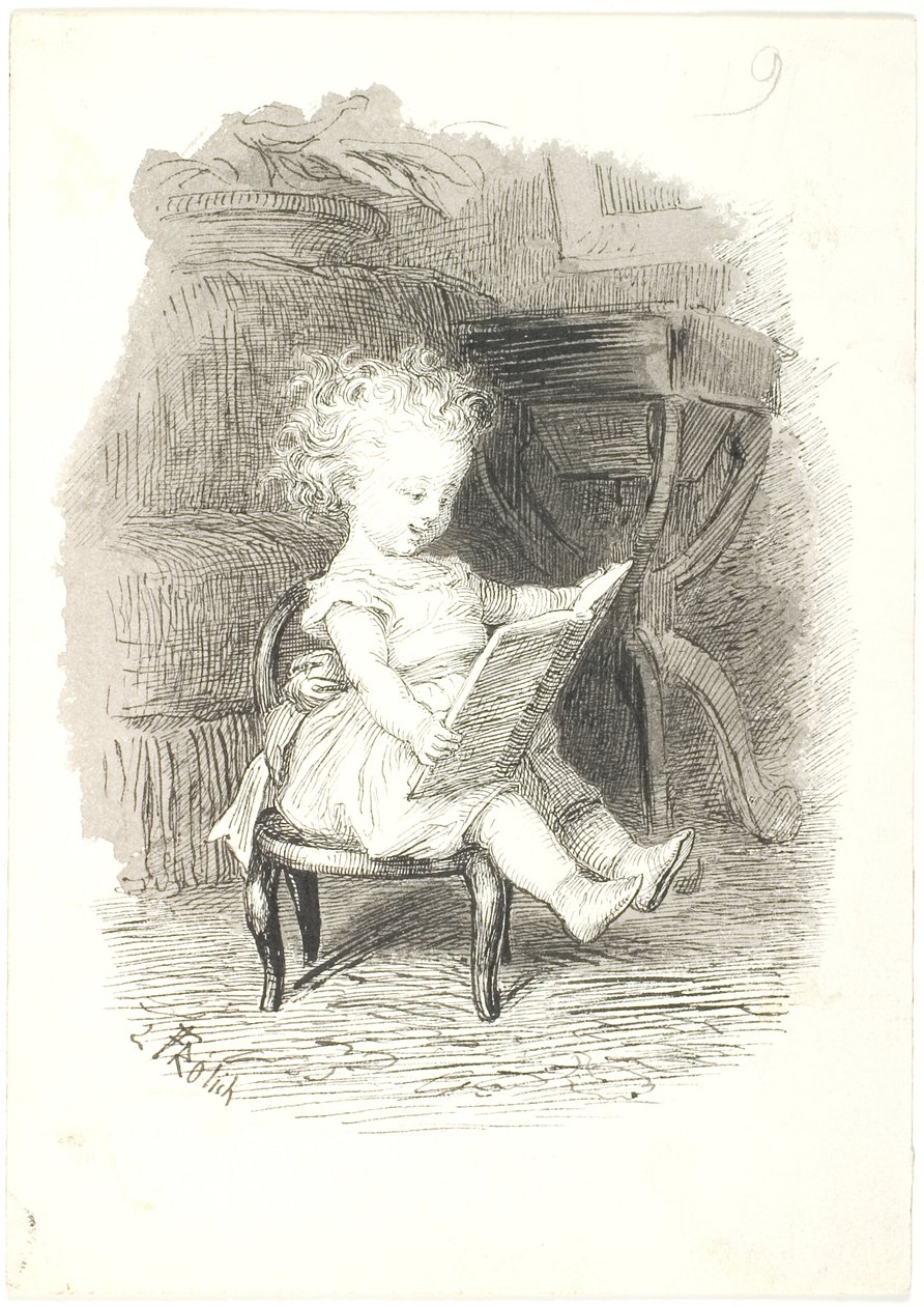 Babet Has Forgotten the Alphabet by Lorenz Frølich