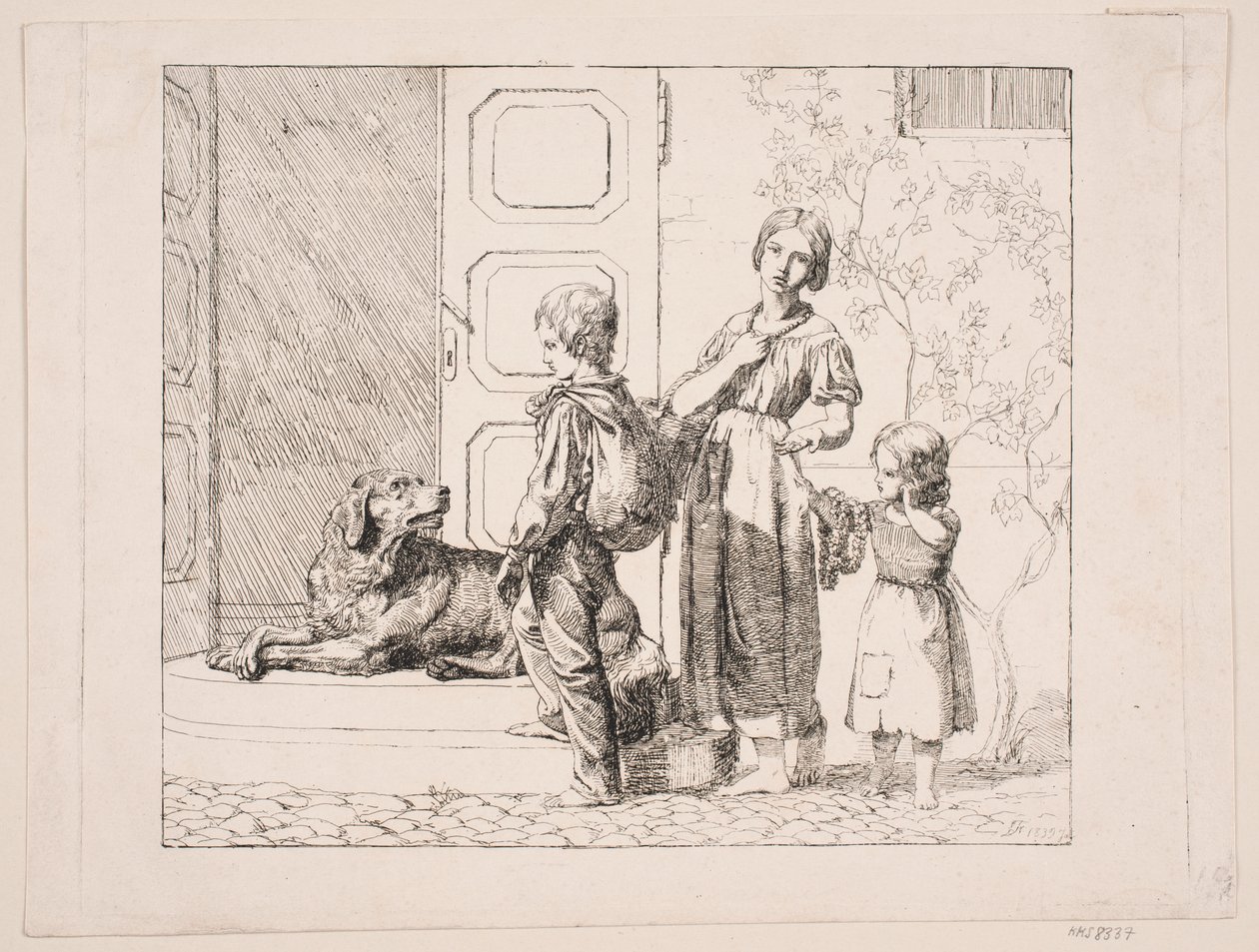 Three Beggar Children by Lorenz Frølich