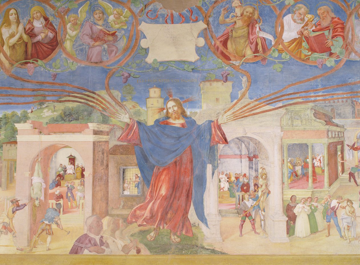 Christ-Vine and the Legend of Saint Barbara (detail) by Lorenzo Lotto