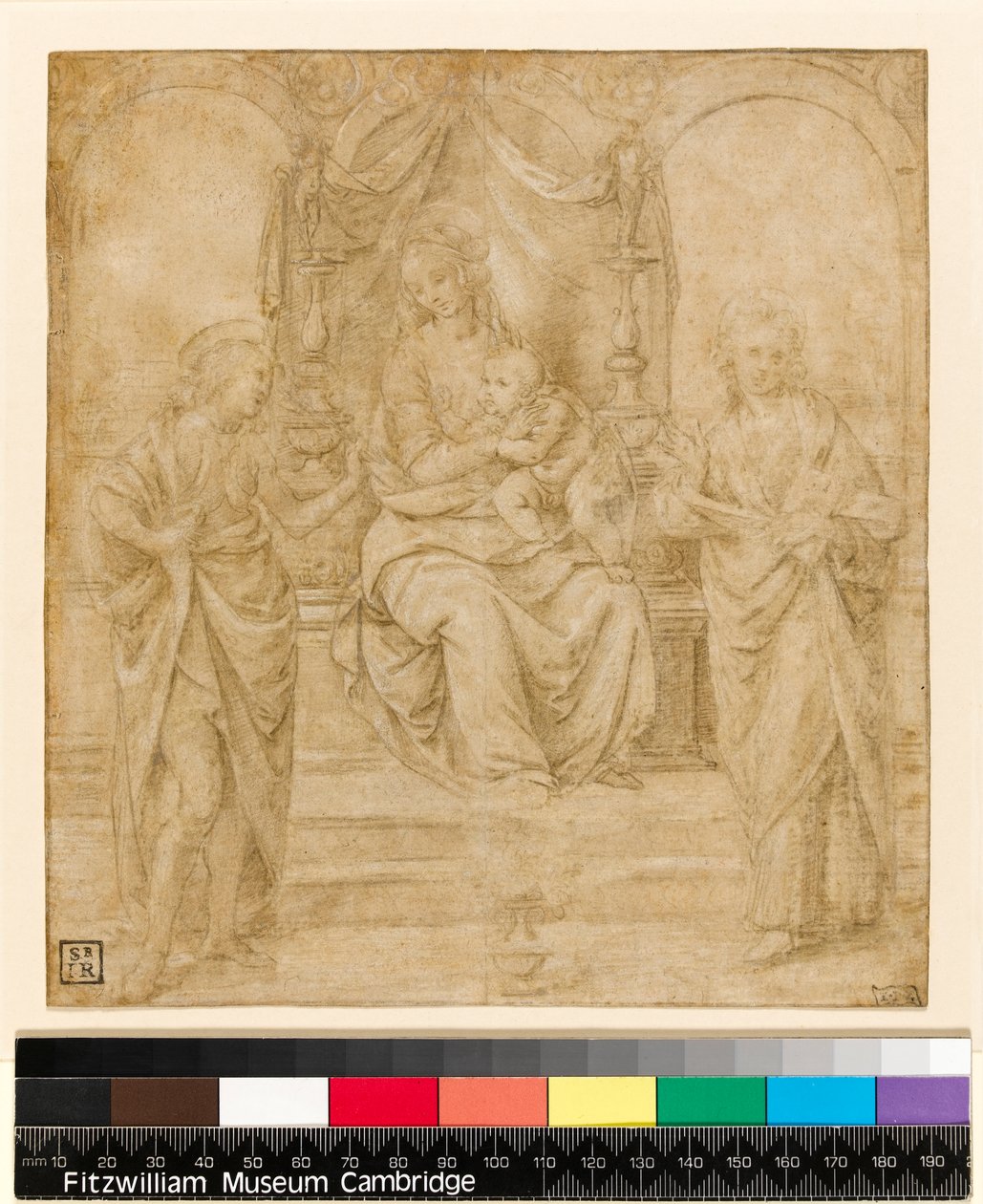 Virgin and Child with SS. John the Baptist and Sebastian: Study for the Dresden Altarpiece by Lorenzo di Credi