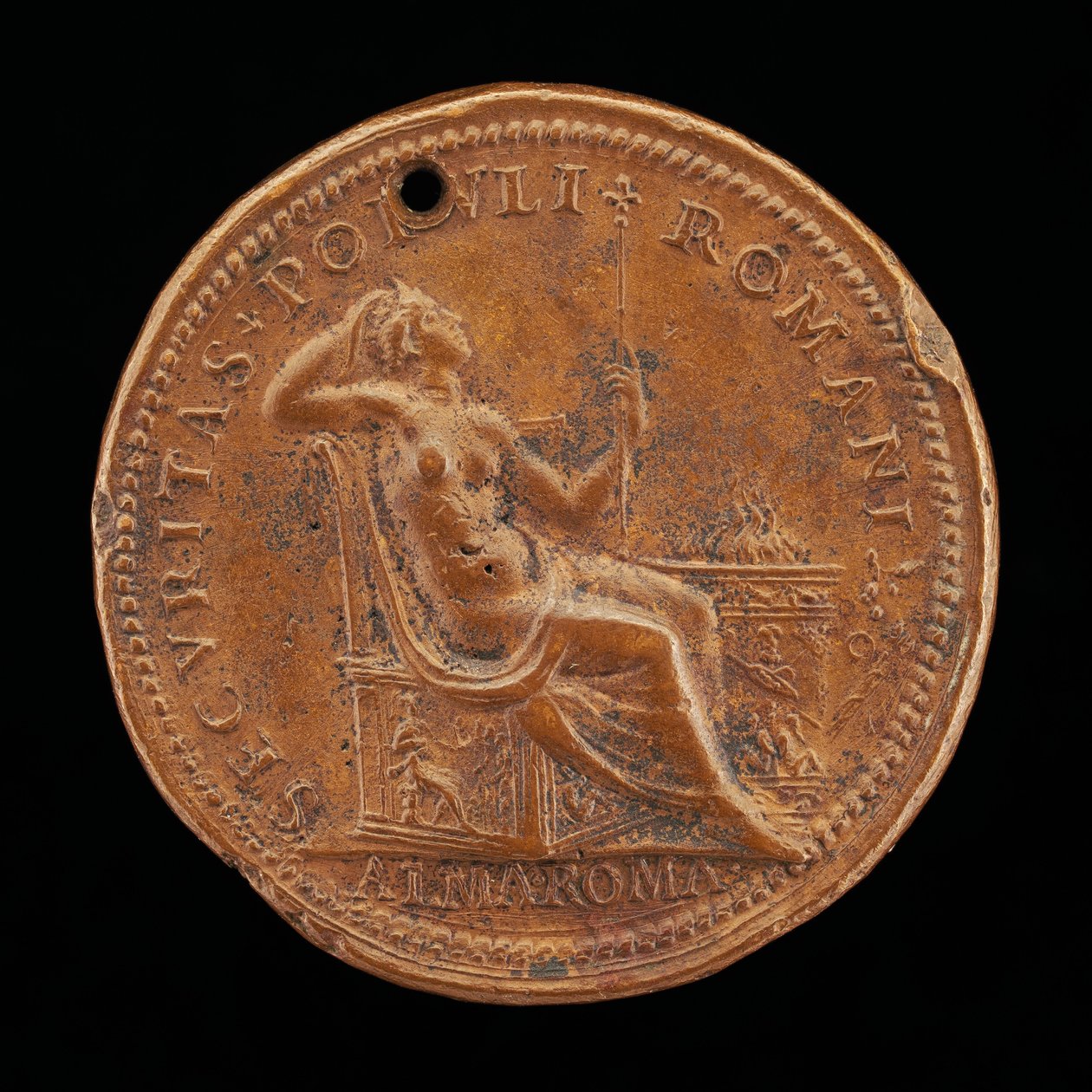 Securitas near an Altar [reverse] by Lorenzo Fragni