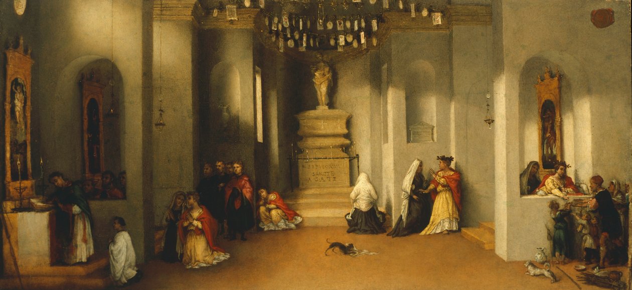 The Calling of Saint Lucia by Lorenzo Lotto